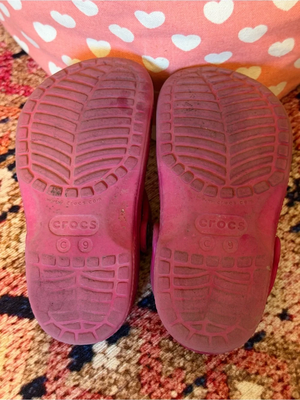CROCS Kids Classic Clog in Bright Pink with Jibbitz Charms